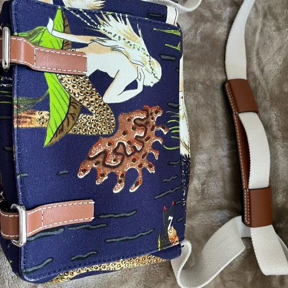 Loewe Paulas Ibiza Mermaid Blue and Brown Women's Crossbody Bag - Picture 2 of 13